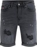 OMBRE Korte Broek - Katoen - Knopen - Effen Grijs S