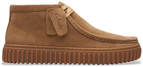 Clarks Torhill Hi Heren Veterschoenen - Suede - Bruin - Maat 46