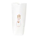 Verpakking 25 witte papieren zakken voor meisjes, communie, mand 12 x 21 x 5 cm.