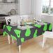 Bonamaison Tafelkleed, Anti-Mold, Sneldrogend, Waterdicht, 100% Polyester Tafellaken, Neon groene rook, 140 x 160 Cm
