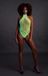 Shots Media B.V. Body met Halter Neck - One Size - Neon Groen