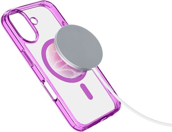 Cellularline ICONICMAGIPH16P mobiele telefoon behuizingen 15,5 cm (6.1") Hoes Roze, Transparant