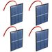 GTIWUNG 4 stuks 1,5 V 0,65 W 60 x 80 mm micro mini zonnepaneelcellen zonnecollector voor zonne-energie, doe-het-zelven, wetenschapsprojecten, speelgoed, acculader