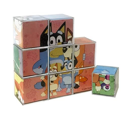 Cefatoys Bluey puzzel 9 dobbelstenen (88319)