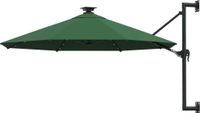 Prolenta Maison Exclusive Wandgemonteerde parasol met LED-verlichting, 300 cm, groen