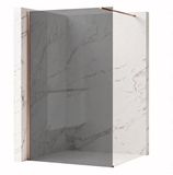 REA Flexi Grey - Douchewand - Geborsteld Koper - 120 Gehard Glas 8 mm (Grijs) - 120X120X195cm