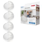 reer Hoekbescherming voor baby's, 4 stuks, transparant, getest op kinderveiligheid, effectieve bescherming tegen stootletsel
