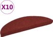 vidaXL - Trapmatten - Zelfklevend - 10 stuks - 56x17x3 cm - Bordeaux Rood