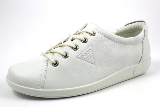 ECCO Witte Veterschoenen Soft 2.0