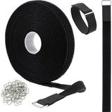 Quadrios 25CA576 Klittenband Om te bundelen Haak- en lusdeel (l x b) 10 m x 20 mm Zwart 10 m