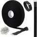 Quadrios 25CA576 Klittenband Om te bundelen Haak- en lusdeel (l x b) 10 m x 20 mm Zwart 10 m