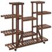 VidaXL Support de plantes sur roulettes 110x25x115 cm bois d'épicéa massif