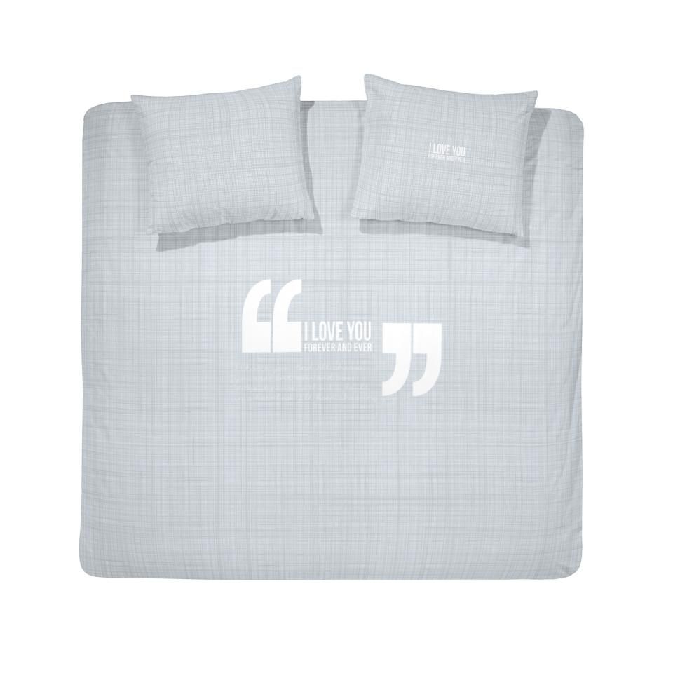 Damai Always Dekbedovertrek - 200 x 200 cm - Grijs - Katoen