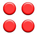 Quattroerre 16053 sticker set 3D reflectoren rood set van 4