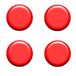 Quattroerre 16053 sticker set 3D reflectoren rood set van 4