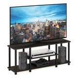 Furinno TV-beugel zonder gereedschap, hout, bruin, één maat, donkerbruin/zwart, één maat, 3 niveaus