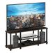 Furinno TV-beugel zonder gereedschap, hout, bruin, één maat, donkerbruin/zwart, één maat, 3 niveaus