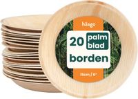 Haago – 20 Palmblad Dessertborden, 15cm Rond