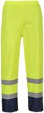 Portwest H444 Hi-Vis Klassieke Tweekleuren Regenbroek - Geel/Marine - L