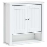 VidaXL Badkamerkast BERG 69,5x27x71,5 cm Massief Grenenhout Wit