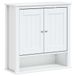 VidaXL Badkamerkast BERG 69,5x27x71,5 cm Massief Grenenhout Wit