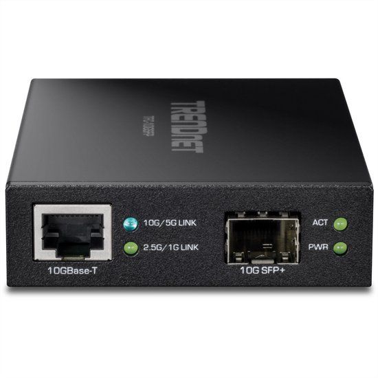 TRENDnet TFC-10GSFP mediaconverter, 10GBASE-T naar SFP+ glasvezel