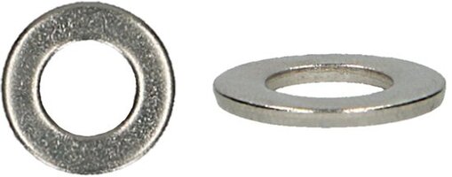 PGB-FASTENERS Sluitring DIN 125A M8 A2 - 200 stuks - RVS