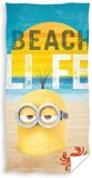 Carbotex Minion serviette de plage bleu 70x140cm