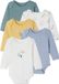 Vertbaudet Set van 5 babybody's met lange mouwen ecru