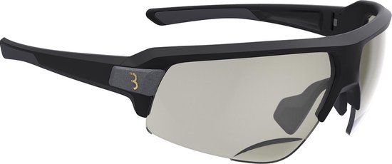 BBB Cycling Impulse Reader PH Photochromic Cycling Glasses - Sunglasses with Photochromic Lenses - Sports Glasses +2.5 - Matte Black - BSG-64PH