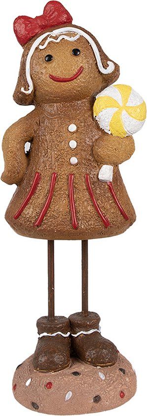 Clayre & Eef Gingerbread Man Christmas Decoration - 23 cm - Brown