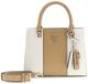 GUESS Noelle II Satchel Handtas Cream White / Beige Taupe