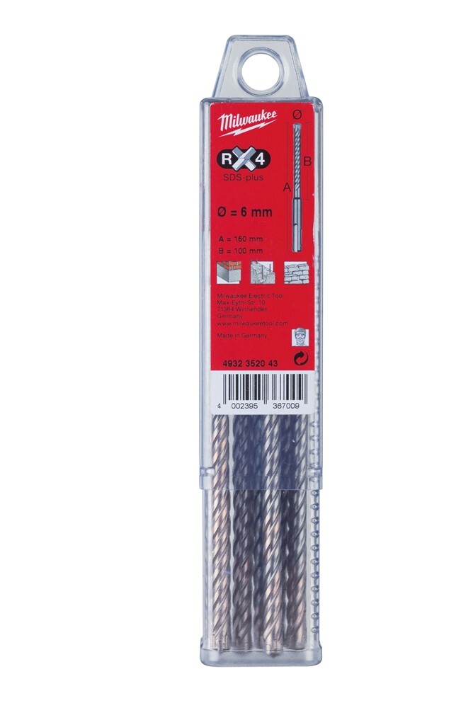 Milwaukee SDS-Plus MX4 - 4 Cut / 10 pack