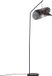 QAZQA nest - Art Deco Lampe sur pied | Lampadaire avec abat-jour - 1 lumière - H 190 cm - Noir - Salon