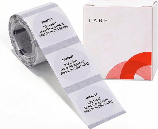 NIIMBOT Labelprinterrol B3S/B21/B1/K3 - Transparant - Rond