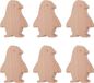 GV Solutions Boutons de meubles pingouins en bois 6 pièces - Décoration de chambre d'enfant avec vis - Forme unique - Accessoires de chambre à coucher