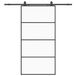 vidaXL Schuifdeur met beslagset, 102,5x205 cm, ESG glas, zwart