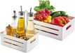 Unyqoos Set d'organisateurs de cuisine - Boîtes pour garde-manger - Rangement de cuisine - Conception empilable - 2 et 5 litres - Blanc