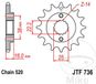 JT Sprockets JTF736.15 15T staal voorwiel