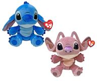 TY Floppy Lilo & Stitch 38600ABS - Set met twee Stitch en Angel pluche dieren om te verzamelen, cadeau-idee voor groot en klein, 20 cm