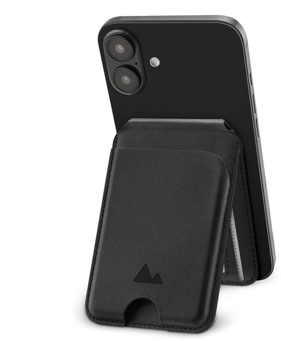 My Style MagSafe Compatible Magnet Card Holder with Stand Function - Black