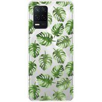 Realme Bedrukt siliconen hoesje compatibel met Realme 8 5G, Realme V13 5G Feuilles de monstera