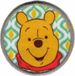 HKM textil Strijk Embleem Winnie The Pooh Groen, Oranje, Grijs