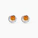 Franjo Boucles d'oreilles argent blanc ambre