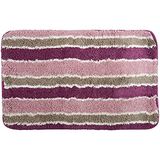 MSV Badmat Quito van microvezel 50x80cm in roze/paars