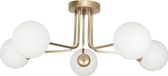 COMO GOLD Plafondlamp met gouden kap en glazen bolletjes, model 14-810