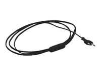 Platte kabel, stekker en stekker, 2 m, zwart