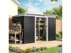 Outsunny Abri de jardin en acier 3,6 m² gris-noir