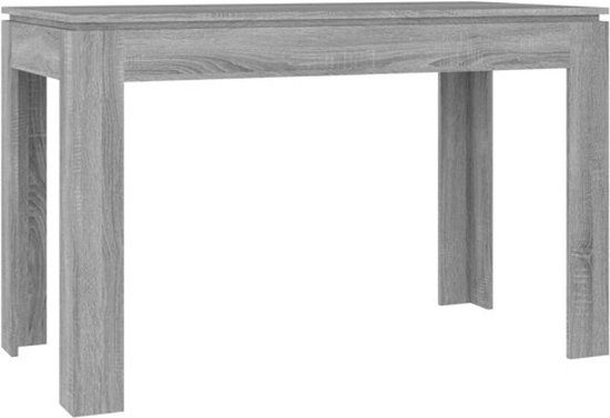 vidaXL Eettafel 120x60x76 cm bewerkt hout grijs sonoma eikenkleurig
