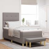 Maison Exclusive - Lit boxspring avec coussins et tête de lit, couleur taupe, 200 x 100 cm, rembourré